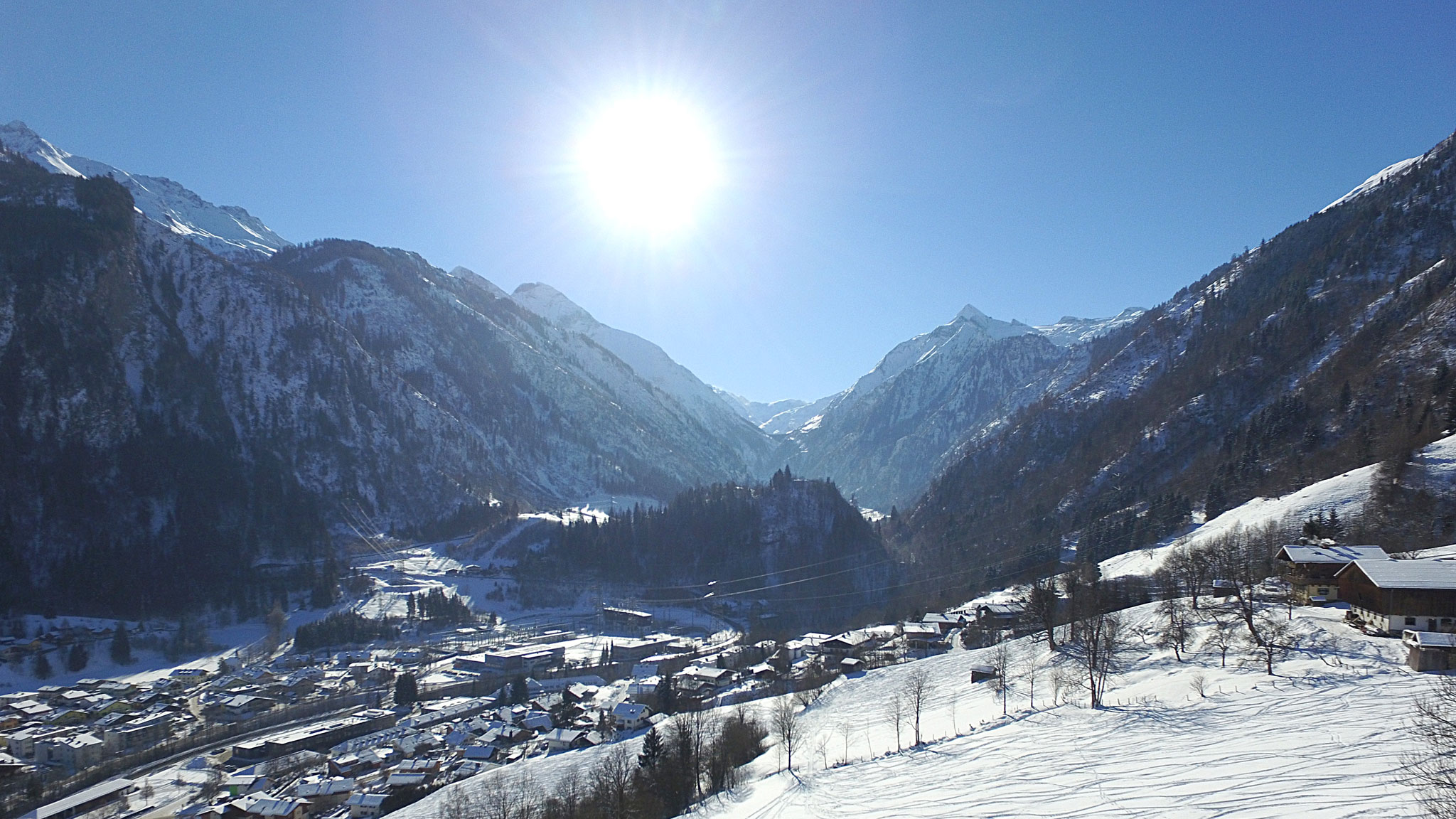 Blick auf das Kitzsteinhorn Apartment-Kaprun Ferienwohnung Großglockner